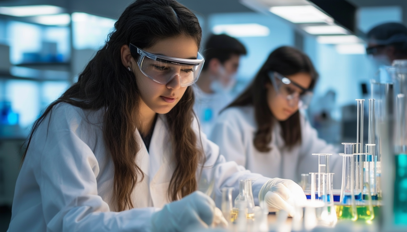 Estudiantes universitarios colaborando en un labor